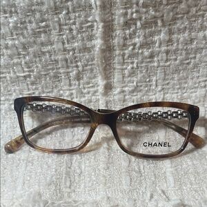 Authentic CHANEL light brown Glasses 3318 c.1525